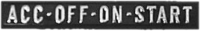 Ignition Switch Indicator Plate, 69-72 Blazer