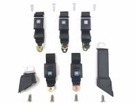 Auto Custom Carpets - Complete 5 Passenger Seat Belt Set w/Hardware, Black, 69-72 Blazer