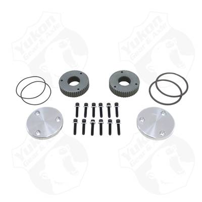 Yukon Hardcore - Yukon Hardcore Drive Flange Kit for Dana 44 w/19 Spline Outer Axles. Non-engraved caps.