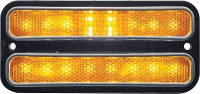 Classic Industries - LED Front Amber Side Marker Assembly w/Chrome Trim (Each), 69-72 Blazer
