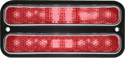 Classic Industries - LED Rear Red Side Marker Assembly w/Chrome Trim (Each), 69-72 Blazer