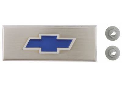 Center Console Emblem w/Blue Bowtie, 69-72 Blazer