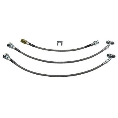 Stainless Brake Hose Kit (3 Pc), Standard Length, 4wd, 71-72 Blazer