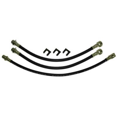 Rubber Brake Hose Kit (3 Pc), Standard Length, 4wd, 71-72 Blazer