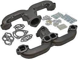 Motown Automotive - Exhaust Manifold Set, Cast Iron Rams Horn, SBC, 69-72 Blazer