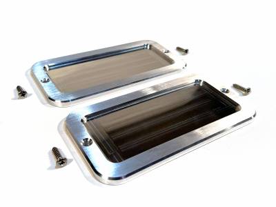 Hatch Hinge Covers w/Screws (Pair), Billet Aluminum, 69-72 Blazer