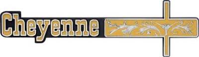 Cheyenne Dash Panel Emblem, 73-74 Blazer