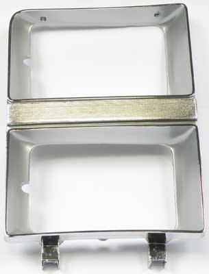 Classic Industries - Headlamp Bezel w/Dual Headlamps, Argent, LH, 81-82 Blazer