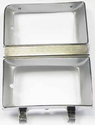 Classic Industries - Headlamp Bezel w/Dual Headlamps, Argent, LH, 81-82 Blazer