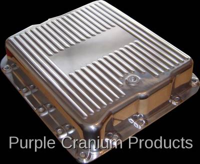 Purple Cranium Products - Polished Aluminum Transmission Pan, TH700-R4