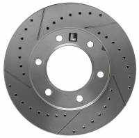 Motown Automotive - Front Performance Brake Rotor, Cross Drilled & Slotted, LH, 4wd, 71-91 Blazer - Image 3