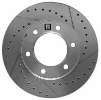 Motown Automotive - Front Performance Brake Rotor, Cross Drilled & Slotted, RH, 4wd, 71-91 Blazer - Image 3