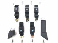 Complete 5 Passenger Seat Belt Set w/Hardware, Black, 69-72 Blazer - Image 1