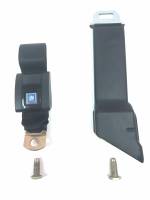 Front Driver Seat Belt Set w/Hardware, Black, 69-72 Blazer