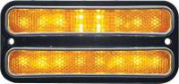 LED Front Amber Side Marker Assembly w/Chrome Trim (Each), 69-72 Blazer