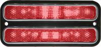 Lighting - Park/Turn Lamps - Classic Industries - LED Rear Red Side Marker Assembly w/Chrome Trim (Each), 69-72 Blazer