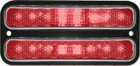 LED Rear Red Side Marker Assembly w/Chrome Trim (Each), 69-72 Blazer