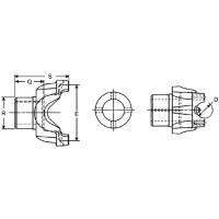 NP 205 Front 10 Spline 1310 CV Yoke - Image 2