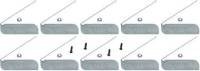 Lower Bed Molding Clip Set, 69-72 Blazer