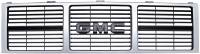 Grill GMC w/Dual Headlamps, Argent Silver, 85-88 Blazer (Jimmy) & Suburban, 85-87 C/K Pickup